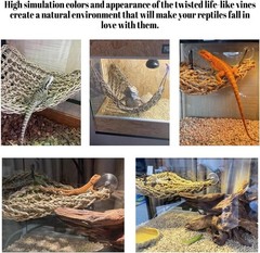 Bearded Dragon Hammock, Bearded Dragon Tank Accessories, Jungle Climber Vines…