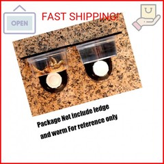 YOGURTCK 100pcs Crested Gecko Feeding Cups Reptile Feeder Bowls for Putting in W