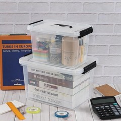 12 Quart & 6 Quart Clear Plastic Storage Bins, Latching Storage Box Bin with …