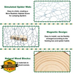Catcan Jumping Spider Accessories Kit, Complete Terrarium Decoration Set with…