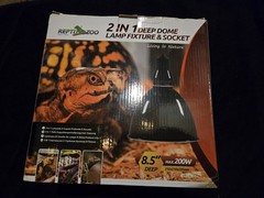 Reptizoo 2 In 1 Deep Dome Lamp Fixture & Socket Max 200 Watts 8.5 Reptile Light
