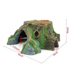 JIHAQUA Resin Large Turtle Tank Accessories Reptile Hideouts Cave Habitat Dec…