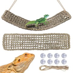 2 Pieces Bearded Dragon Hammock Large, 30″ x 7″ Reptile Hammock, Lizard Hammo…
