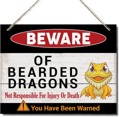 Beware of Bearded Dragons Sign, Bearded Dragon Accessories, Bearded Dragon Tank