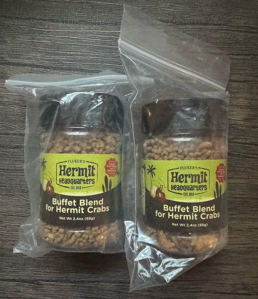 Fluker Hermit Headquarters Hermit Crab Buffet Blend 2.4 oz. Lot Of 2