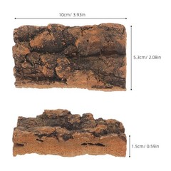 10Pcs Durable Reptile Cork Bark Hides Natural Terrarium Background Light Brown