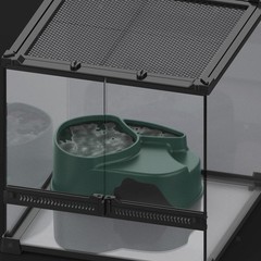 Reptile Hide Box with Water Supply Easy to Clean Accessories Decoration Reptile
