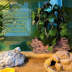 BNOSDM Reptile Climbing Branch,Crested Gecko Climb Corner Branch with Suction…