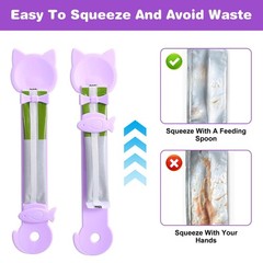 Cat Treat Spoon Squeeze Feeders, Multi-Function Kitten Strip for Wet Food