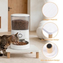 Wooden Elevated Cat Food Stand, 2.4″ Raised Cat Food Table, Pet Feeding Table…