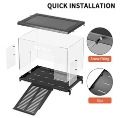Turtle Basking Platform & Dock – Stainless Steel Turtle Ramp, Non-Slip Surface –