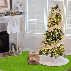 Artificial Model Grass Mat Trains Grass Green 100 x 250cm or 39″x 98″for Deco…