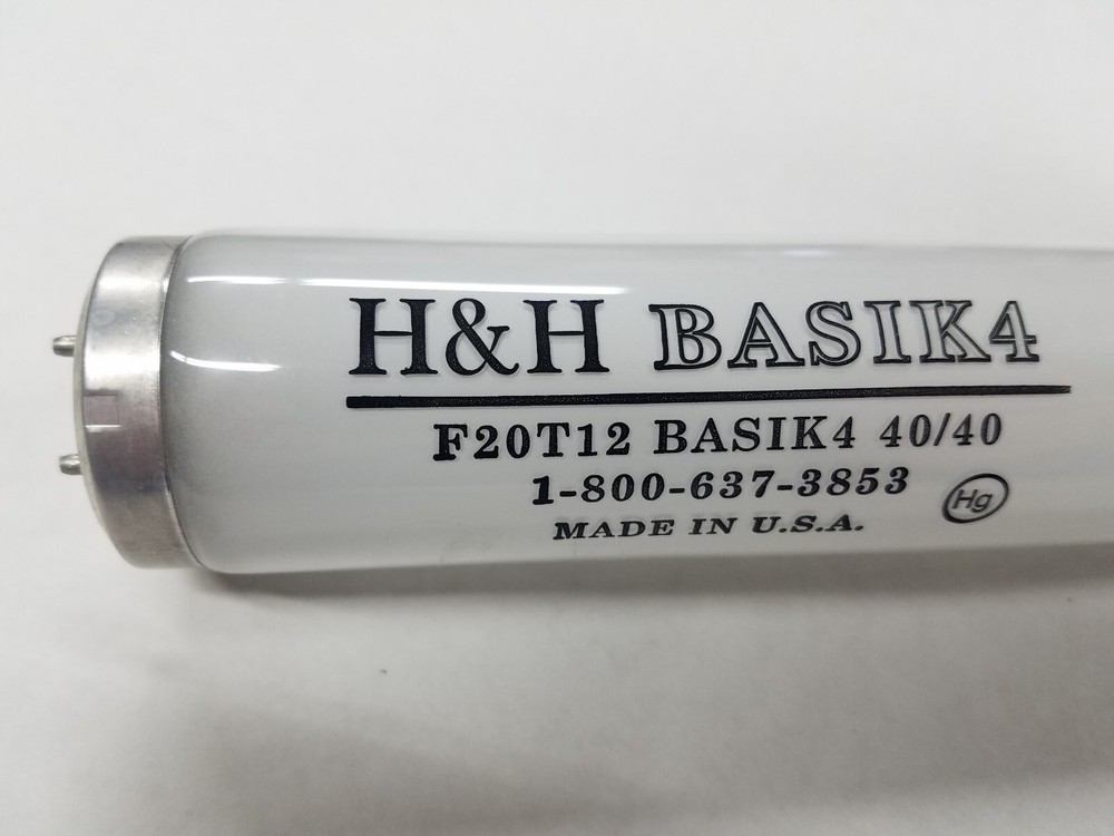 6 Pack H&H F20T12 24″ 20W Basik 4 Cool White 4150K Fluorescent Lights Long Life