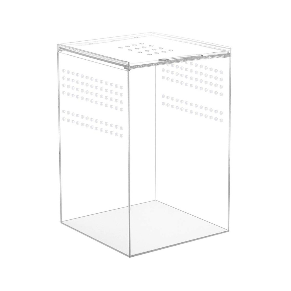 NANEEZOO Magnetic Acrylic Reptile Cage, 6″x6″x9″ Tall Enclosure Transparent R…