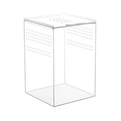 NANEEZOO Magnetic Acrylic Reptile Cage, 6″x6″x9″ Tall Enclosure Transparent R…