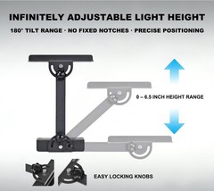 Metal Aquarium Light Riser & Holder – Adjustable Clamp Kit (2pcs), Max 0.9″ G…