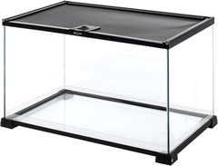 Full Glass 15 Gallon Reptile Tank, Medium Reptile Terrarium for Gecko Hermit Cra