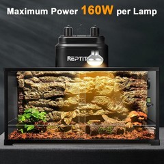 Dual Reptile Light Fixture with Switches, Reptile Heat Lamp Fixture, Reptiles Te