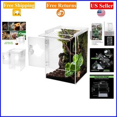 Tall Acrylic Arboreal Reptile & Insect Enclosure, 6x6x12in, Clear