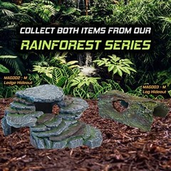 Cliff & Cave Hideout Rainforest Series – Reptile Ledge Hide Basking Rock Terr…