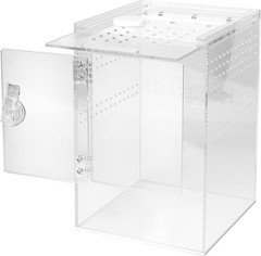 Tall Acrylic Arboreal Reptile & Insect Enclosure, 6x6x12in, Clear