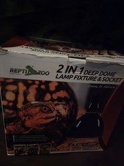 Reptizoo 2 In 1 Deep Dome Lamp Fixture & Socket Max 200 Watts 8.5 Reptile Light