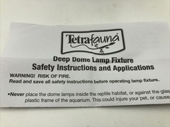 TetraFauna R08414 Deep Dome Lamp Fixture Black Reptile Terrarium Set of 2 -740-