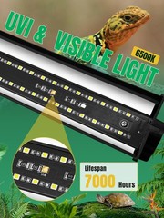 LED UVB Light for Reptiles, 8W 8-Inch Reptile LED Light for Bearded Dragon Li…