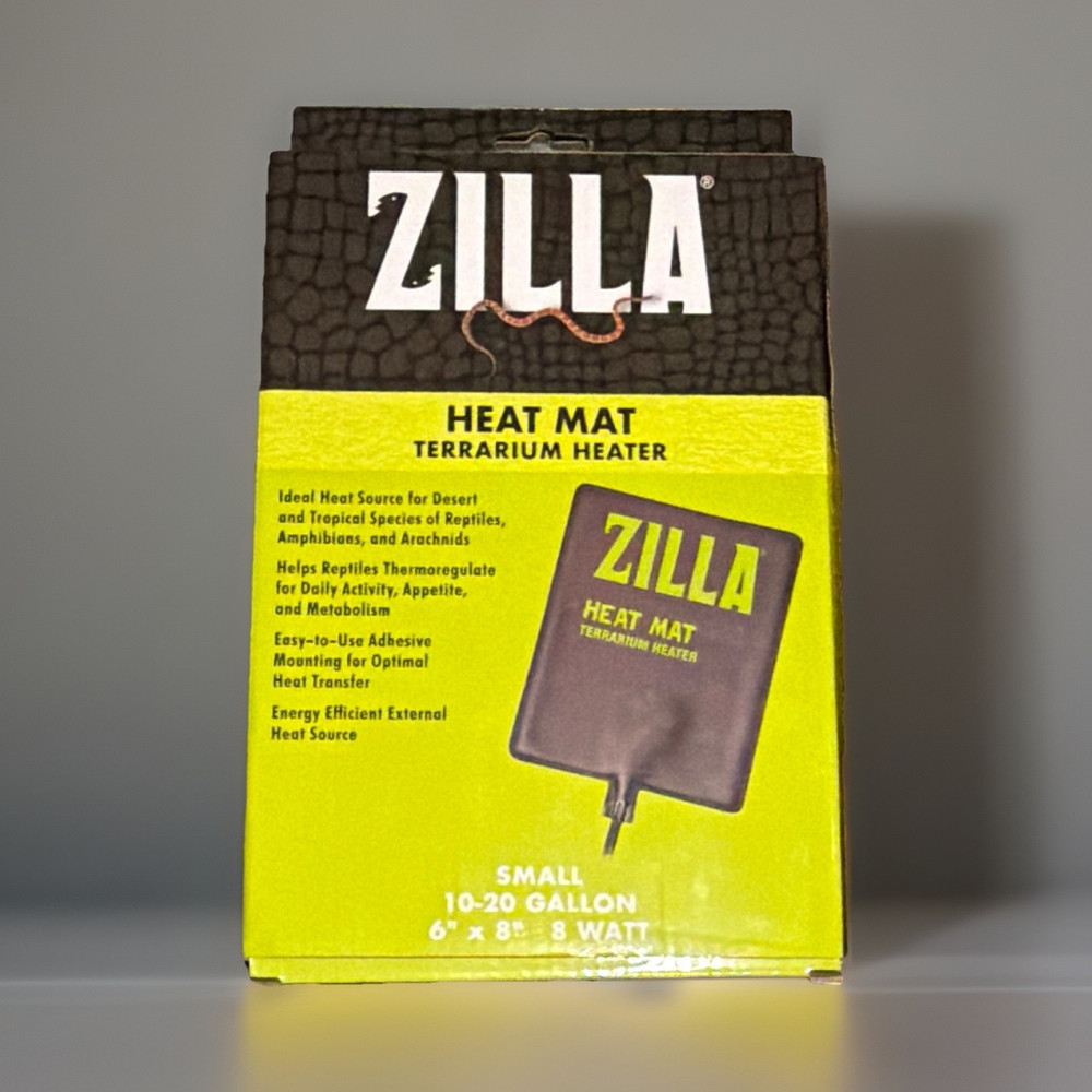 Zilla Heat Mat Terrarium Heater 6″ x 8″ 8 Watt for 10-20 Gallon Tanks