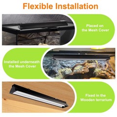 GREENPAW T5 UVB Light for Reptiles, 10.0 8W HO UVA UVB Reptile Light Fixture,…