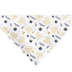 Hanukkah Menorah Dog Bandana Slip On Collar Scarf Holiday Gifts Design White