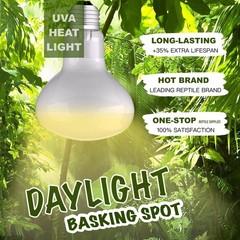 100W 2Pack Reptile Basking Heat Bulb UVA Daylight Heat Lamp for Bearded Drag…