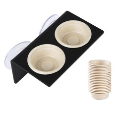 QIHYCUF Paper Feeding Cups Samll 0.5 oz Gecko Food and Water natural
