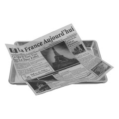 G.E.T. 4-TF1600 12″ x 12″ White Food-Safe French Newsprint Liner, Food Basket…
