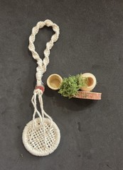 Jumping Spider Decor Swing Basket Hideout Bead Hideout with Moss