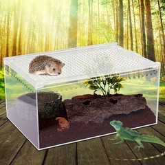 Magnetic Acrylic Large Enclosure 2.5 Gallon 12 X 8 X 6 Inch Reptile Breeding Box