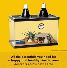Zilla Desert Habitat Accessory Kit, Starter Kit for Reptiles, Easy Start Geckos