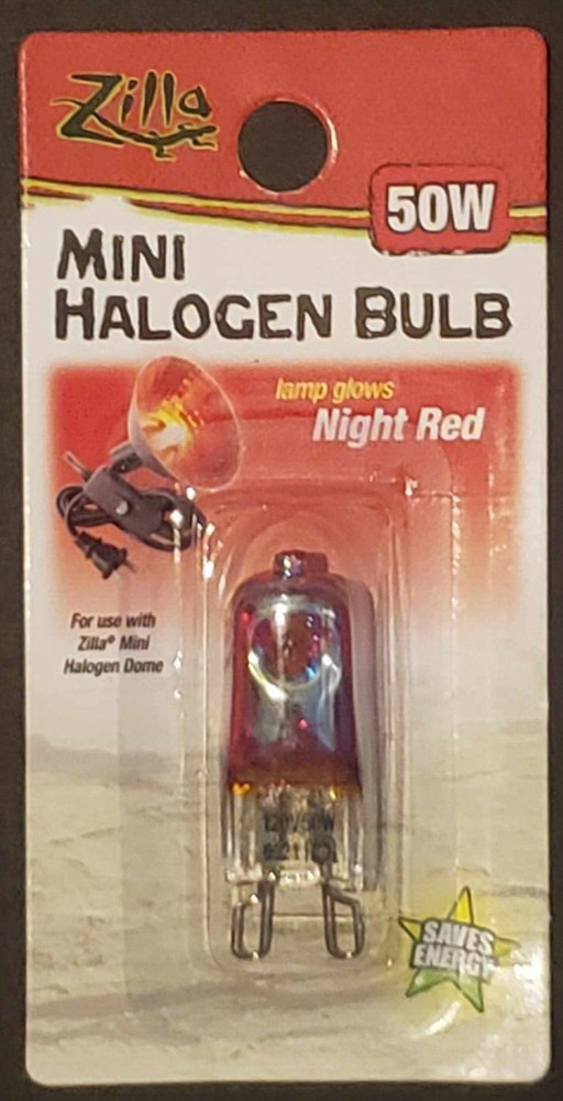 💡Zilla Mini Halogen Bulb Night Red 50 W {Brand New}💡 FAST Free Shipping WOW!