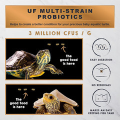Floating Baby Turtle Food, All Natural Ingredients, Wild Sword Prawn, Calcium Vi