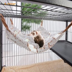 Hanging Hammock Nap Sack Swing Bag Pet Sleeper for Ferret Rat Sugar Glider an…