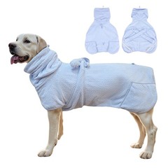 Super Absorbent Dog Bathrobe Pineapple Soft Fast Drying Dogs Towel Robe Adjus…