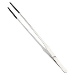 10.63″ L Aquarium Straight Feeding Tweezer for Feeding with Black Rubber Tip