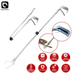 52″ Foldable Snake Tongs Grabber Stick Catcher Handling Tool Heavy Duty W/ Lock