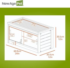 Glass Front Reptile Habitat Enclosure, Easy to Clean Design=