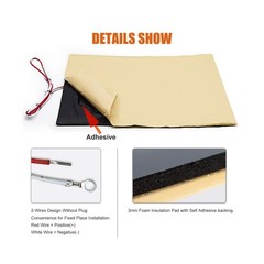 Facon 12″ x 18″12V RV Tank Heater Pad with Thermostat – 2Pack, 12Volts Heatin…