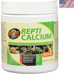 8-Ounce Ultra Fine Reptile Calcium Powder with Vitamin D3 – Nut Free Formula