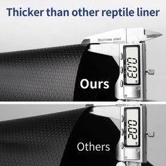SISIPAI LIFE Reptile Mat 40 Gallon 1Pack 18×36, Bearded Dragon 18×36″ Black