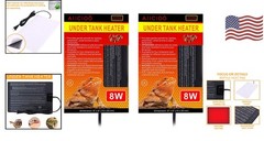 6×8 Inch Reptile Heating Pads – 8 Watt Under Tank Heat Sources, 2-Pack