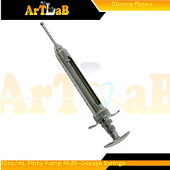 10mL Reptile Feeding Automatic Multi-Dosage Syringe | Pinky Pump Syringe, Chrome