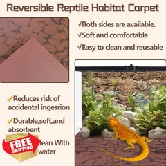 BNOSDM M 2PCS Reptile Carpet Mat